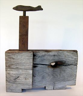 Dock Side 94 [2007] driftwood, cast iron mould + steel 60 x 51 x 14.5 cm